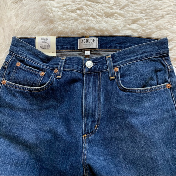 NWT AGOLDE CUT OFF TAPERED HERO JEAN - DESOLATE - Picture 3 of 7